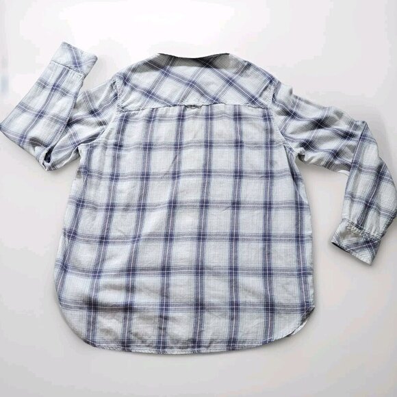 Roots Shirt Womens L Plaid Buttons Cotton LS Campus Gorpcore Western Boho - Picture 16 of 16